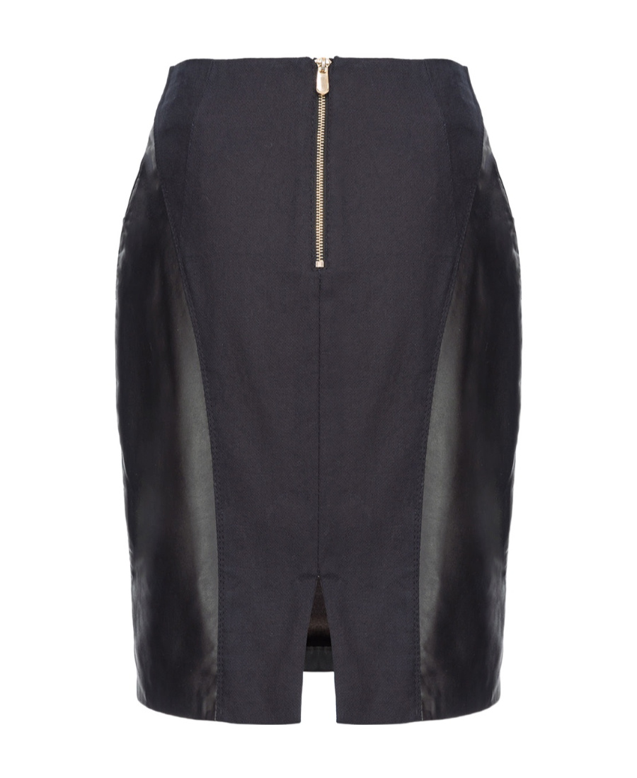 Pinko Zip-fastening Leather Skirt In Black