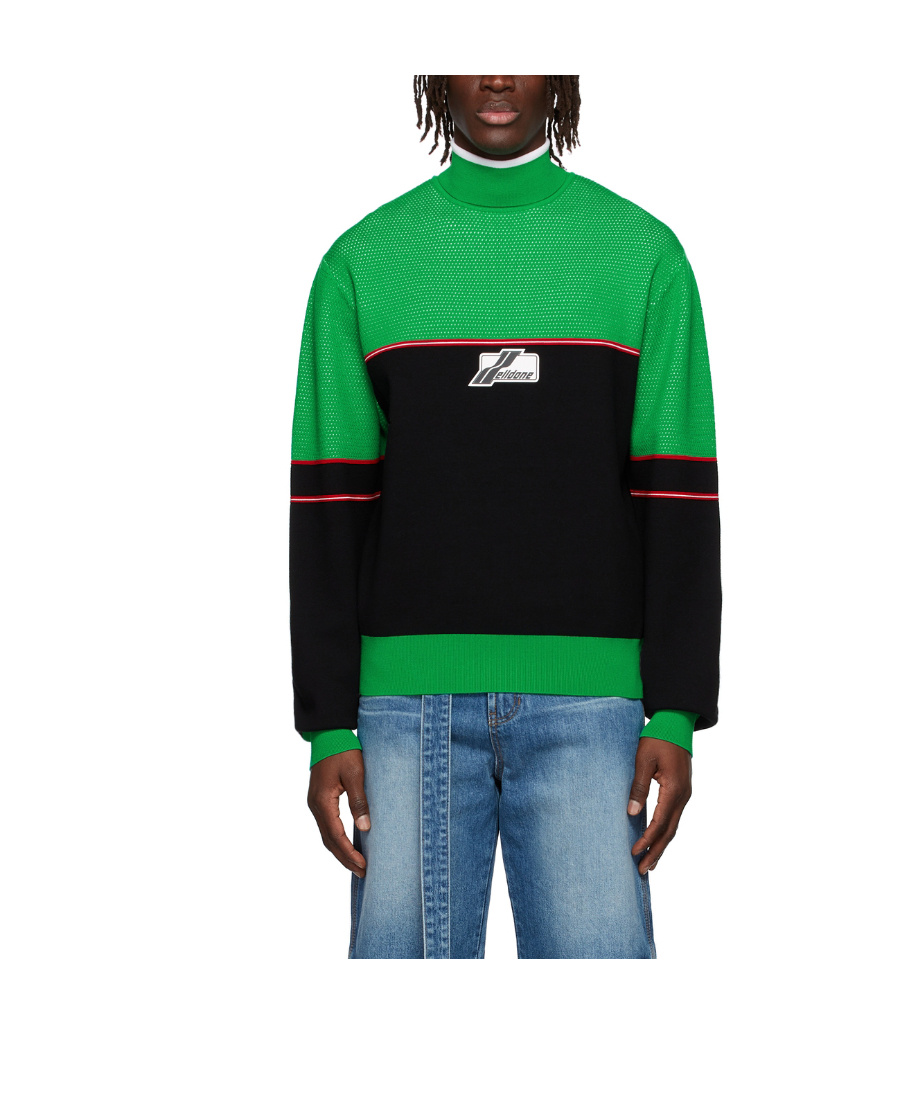 We11 Done Black Viscose Turtleneck In Black