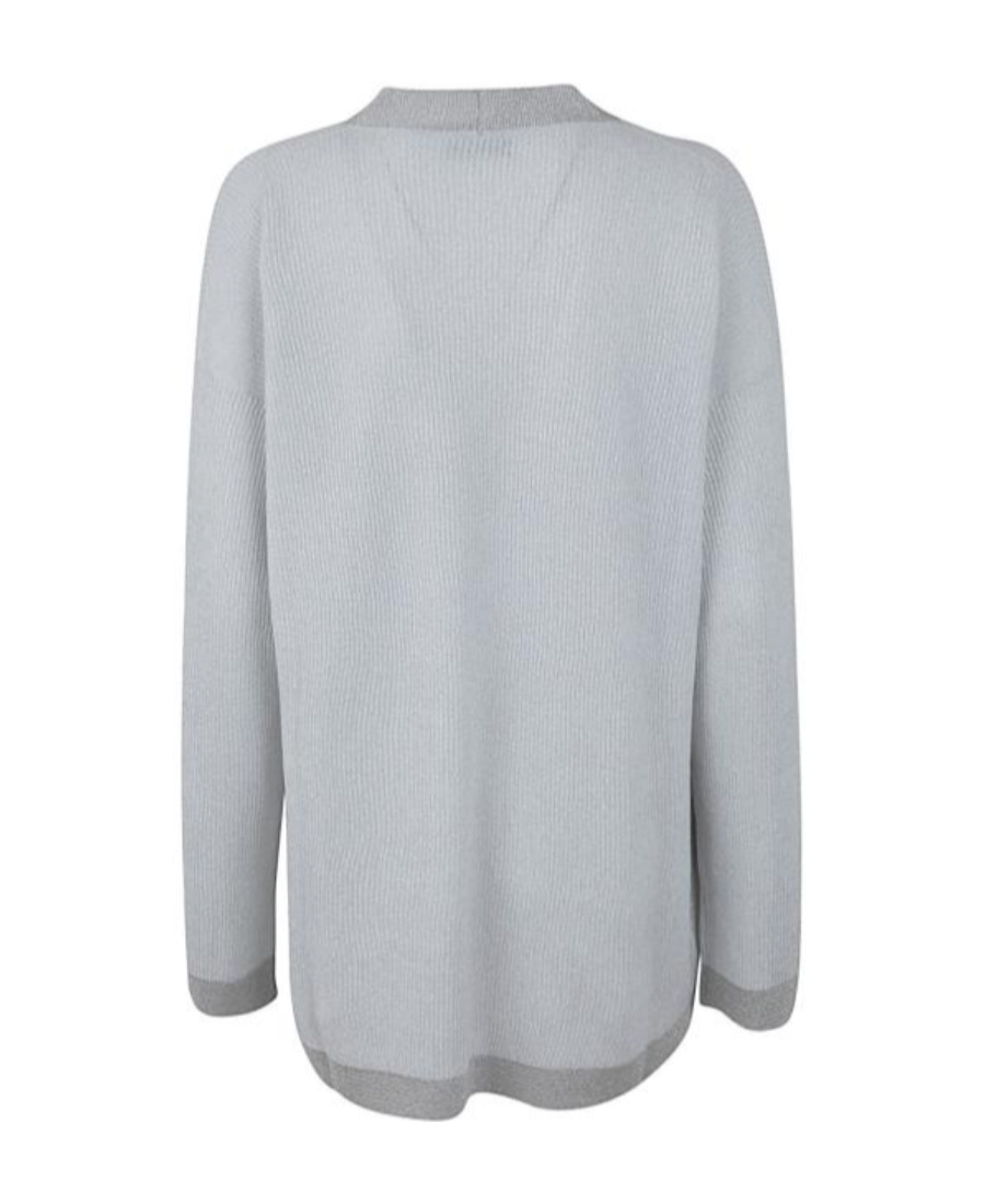 Fabiana Filippi Long-sleeved Sweater In Gray