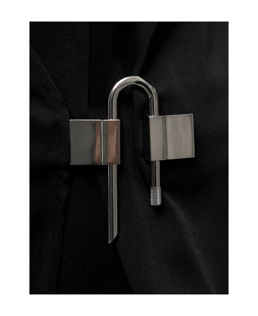 Givenchy Satin Long-sleeved Blouse In Black
