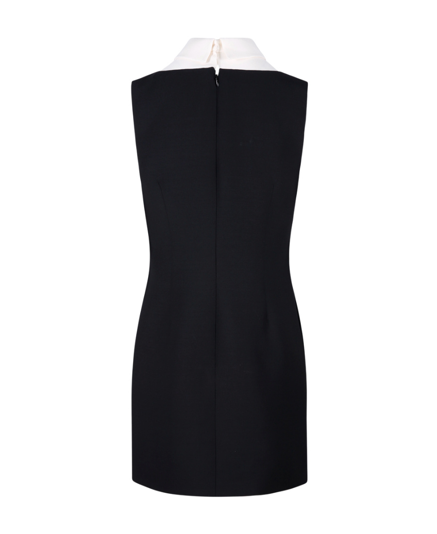 Valentino Wool And Silk-blend Crepe Mini Dress In Black