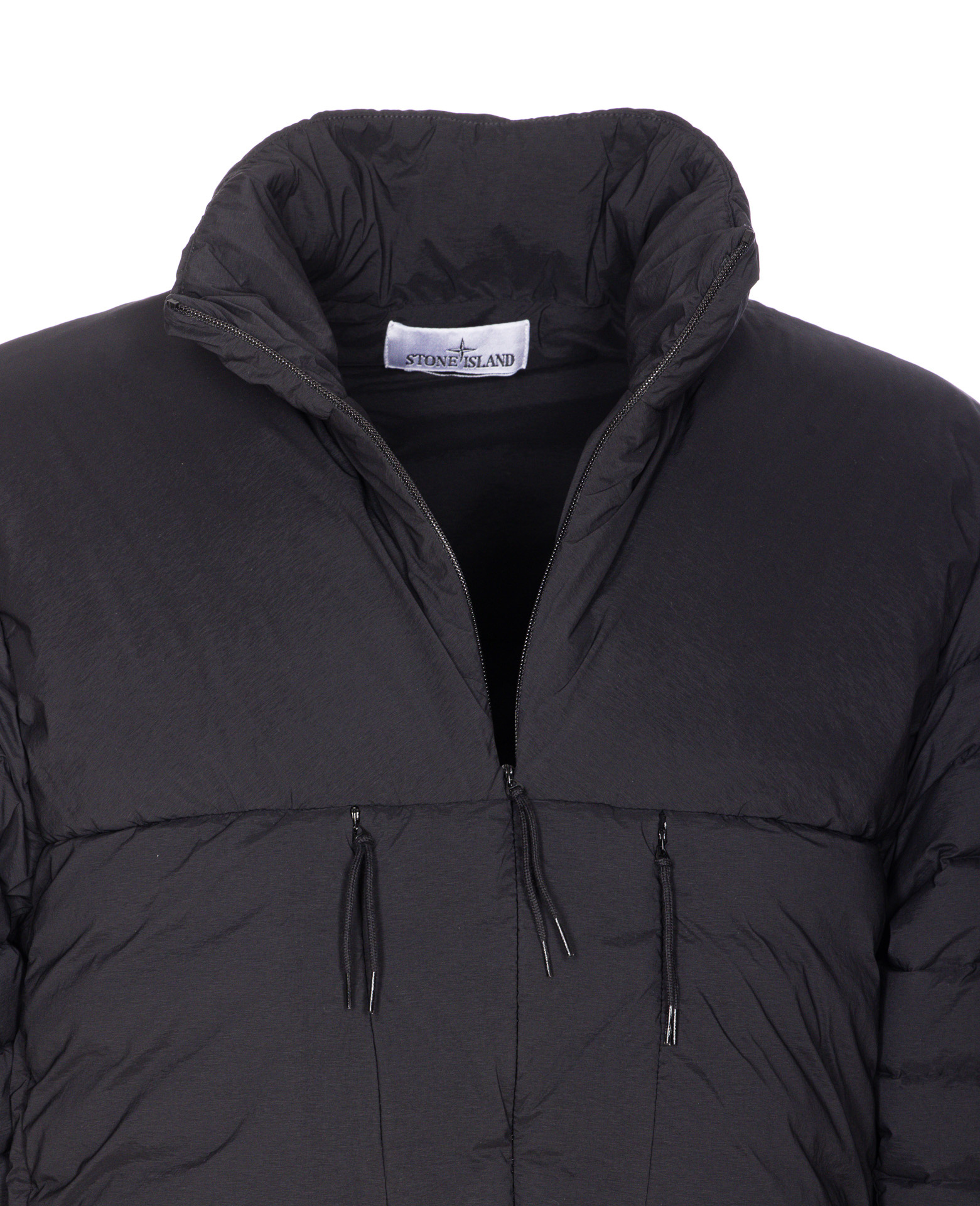 Stone Island Seamless And Anti-drop Hooded Down Jacket Clothing In Black