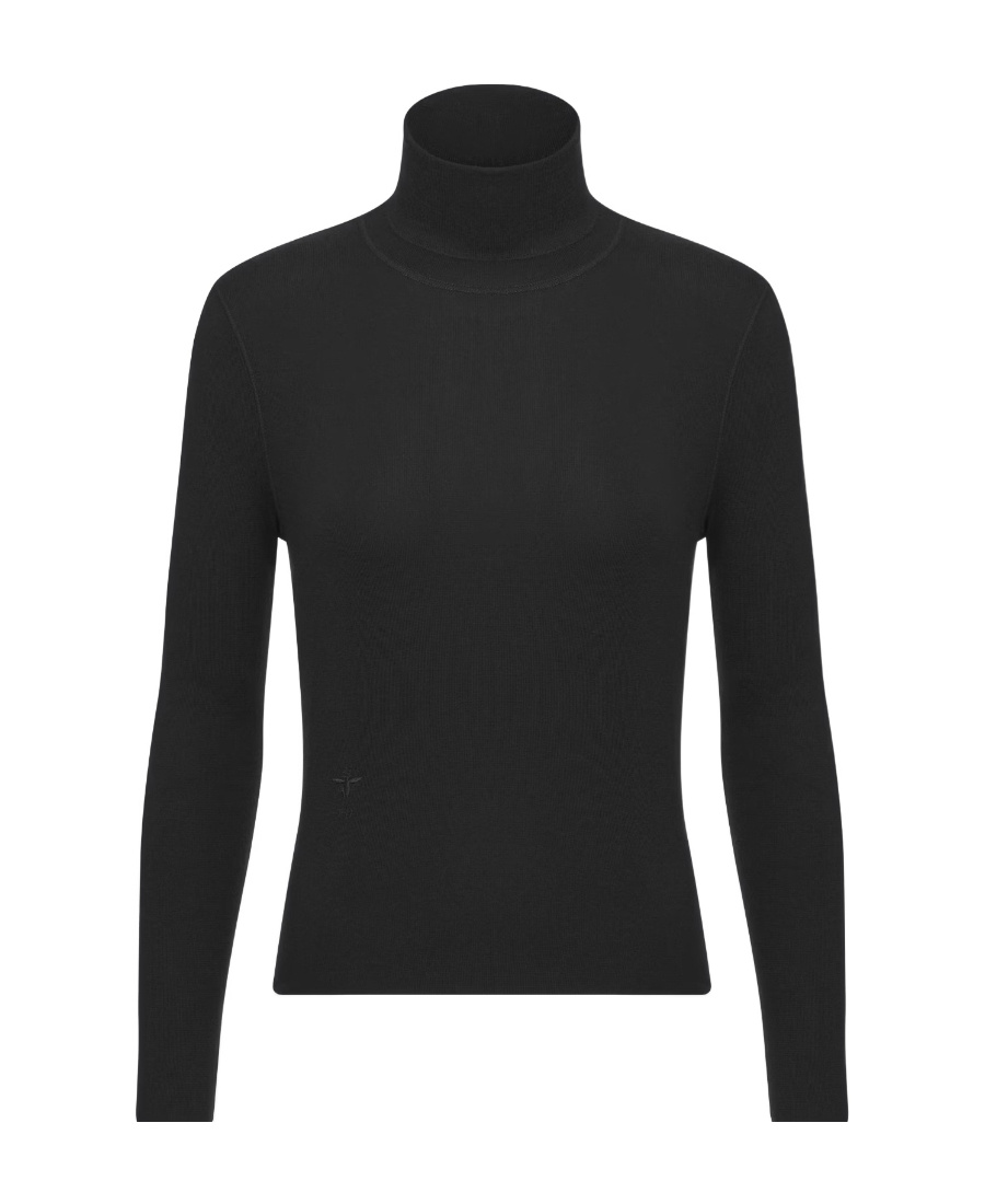 Dior Cashmere High-necked Sweater In Black
