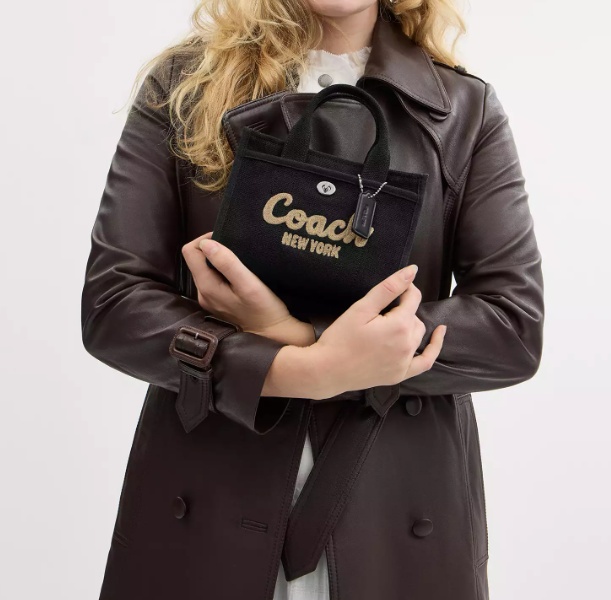 Coach Double Handle Shoulder Bag In Black