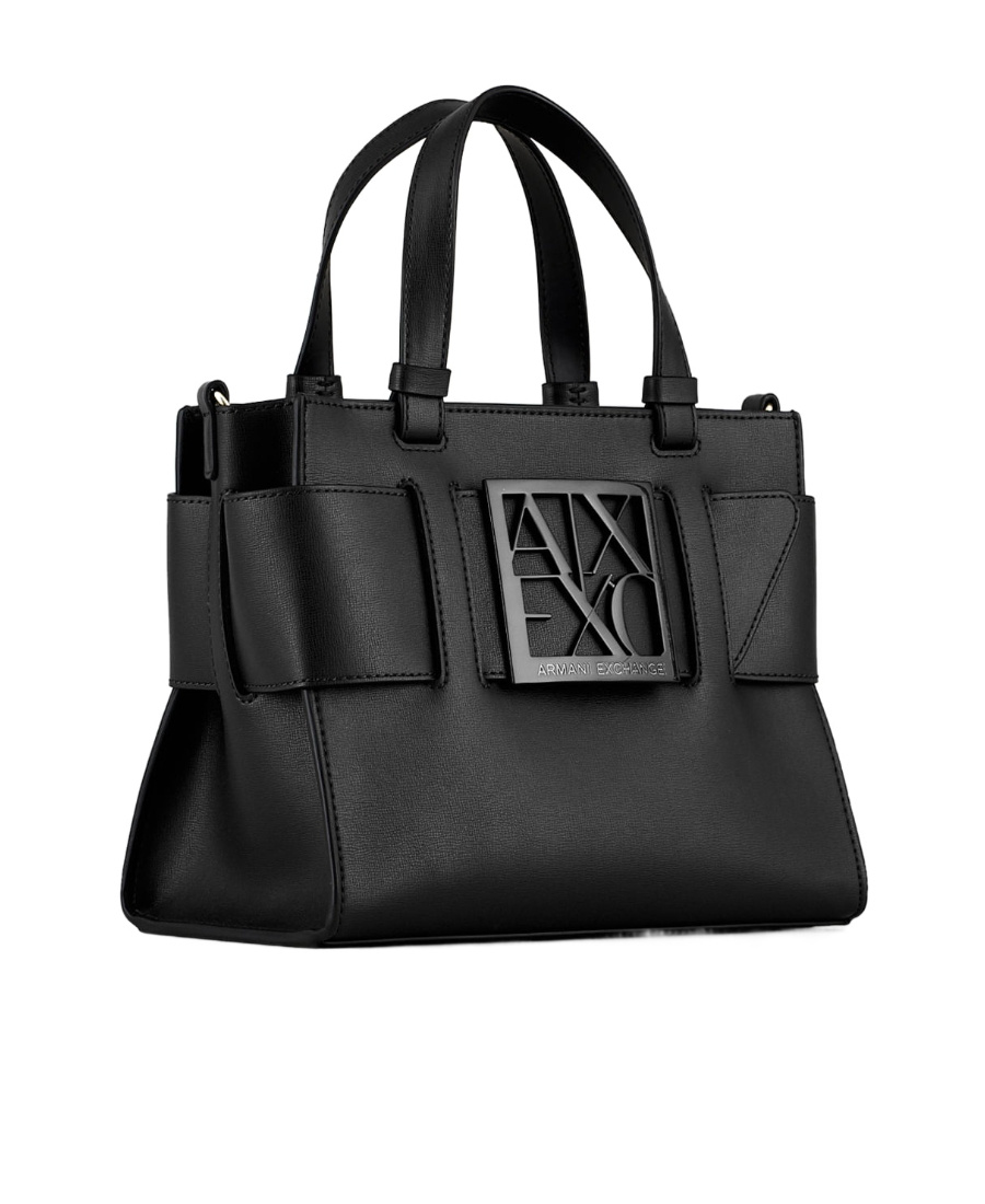 ARMANI EXCHANGE LOGO PLAQUE TOTE BAG 