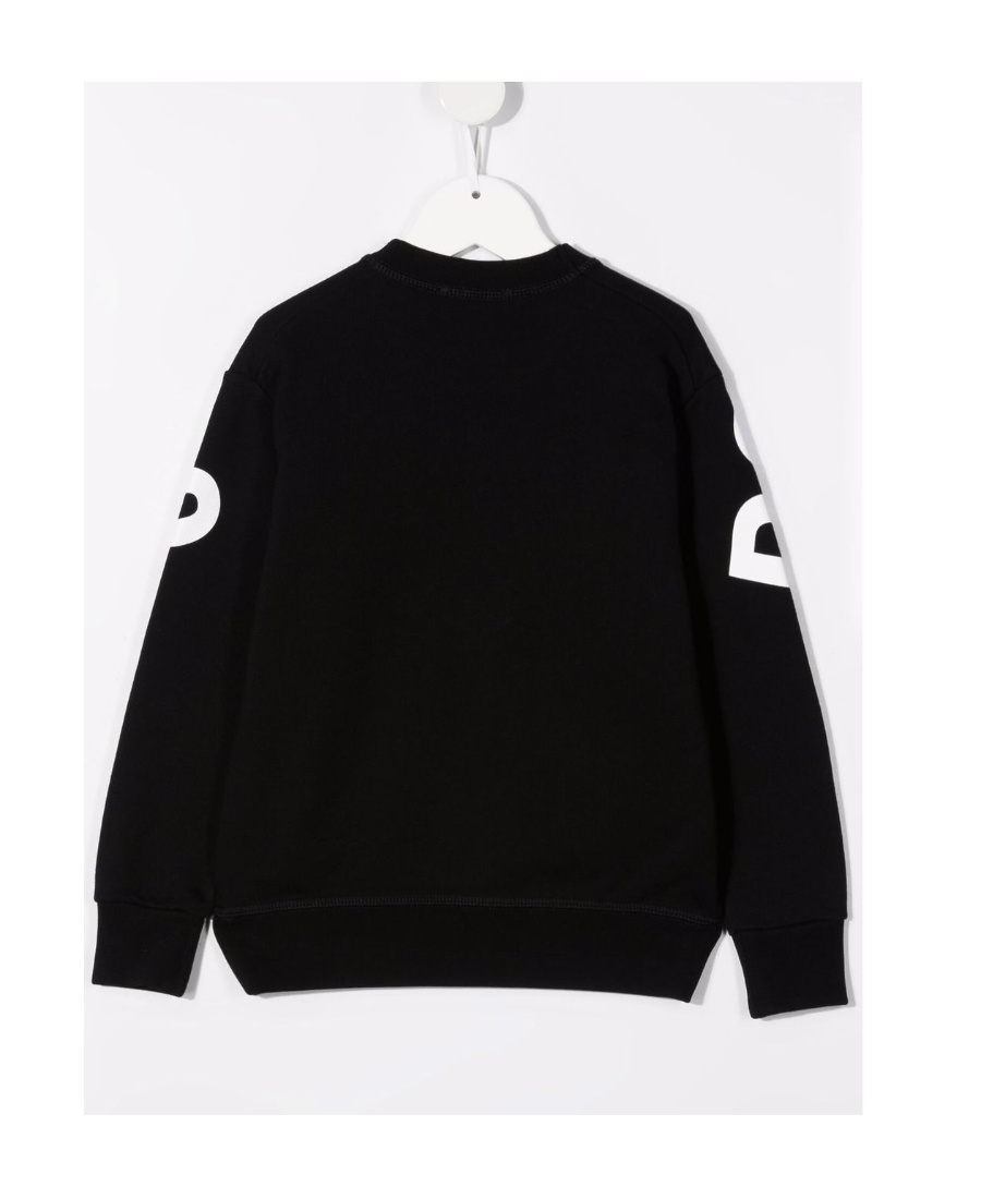 Dsquared2 Kids Logo Printed Sweatshirt In Black