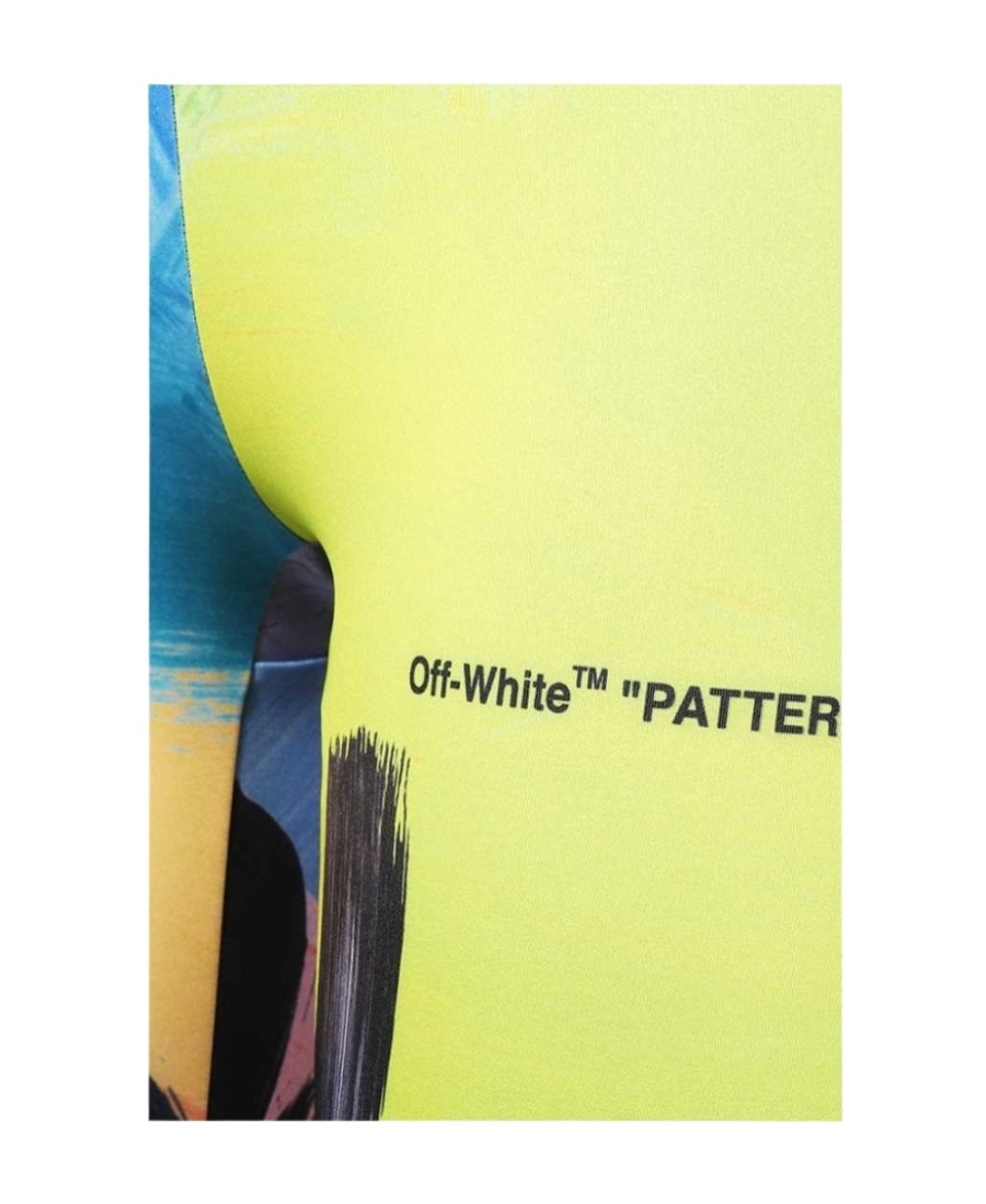 Off-white Brush Stroke Biker Shorts In Multicolor