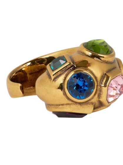 Etro Crystal-embellished Ring In Gold