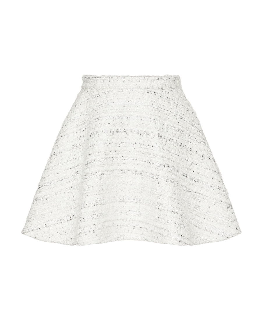 Valentino Emblem Skirt In White
