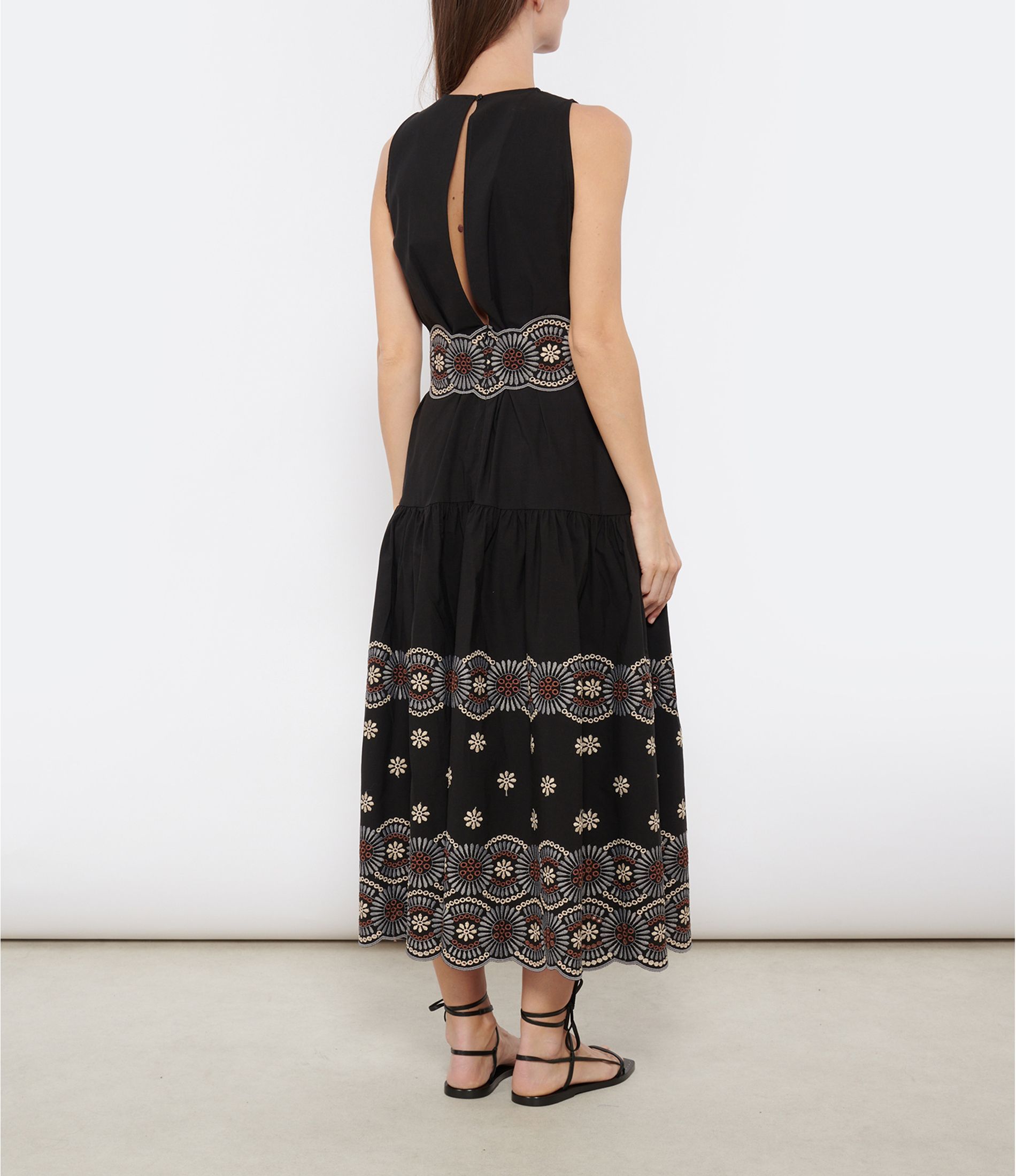 Vanessa Bruno Embroidered Dress In Black