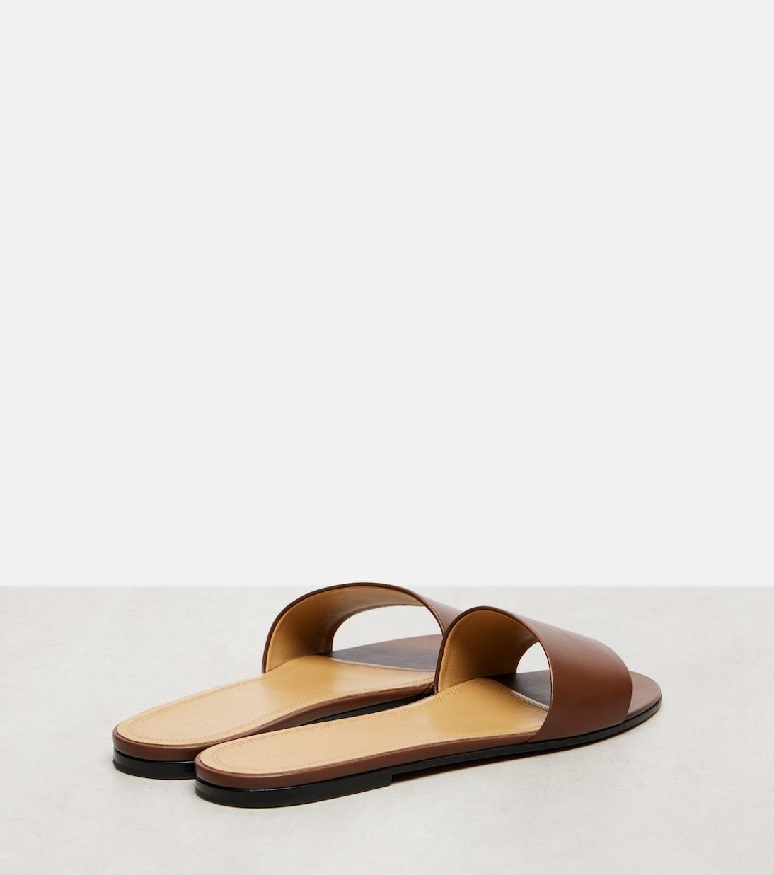 The Row Signum Leather Slides In Multi