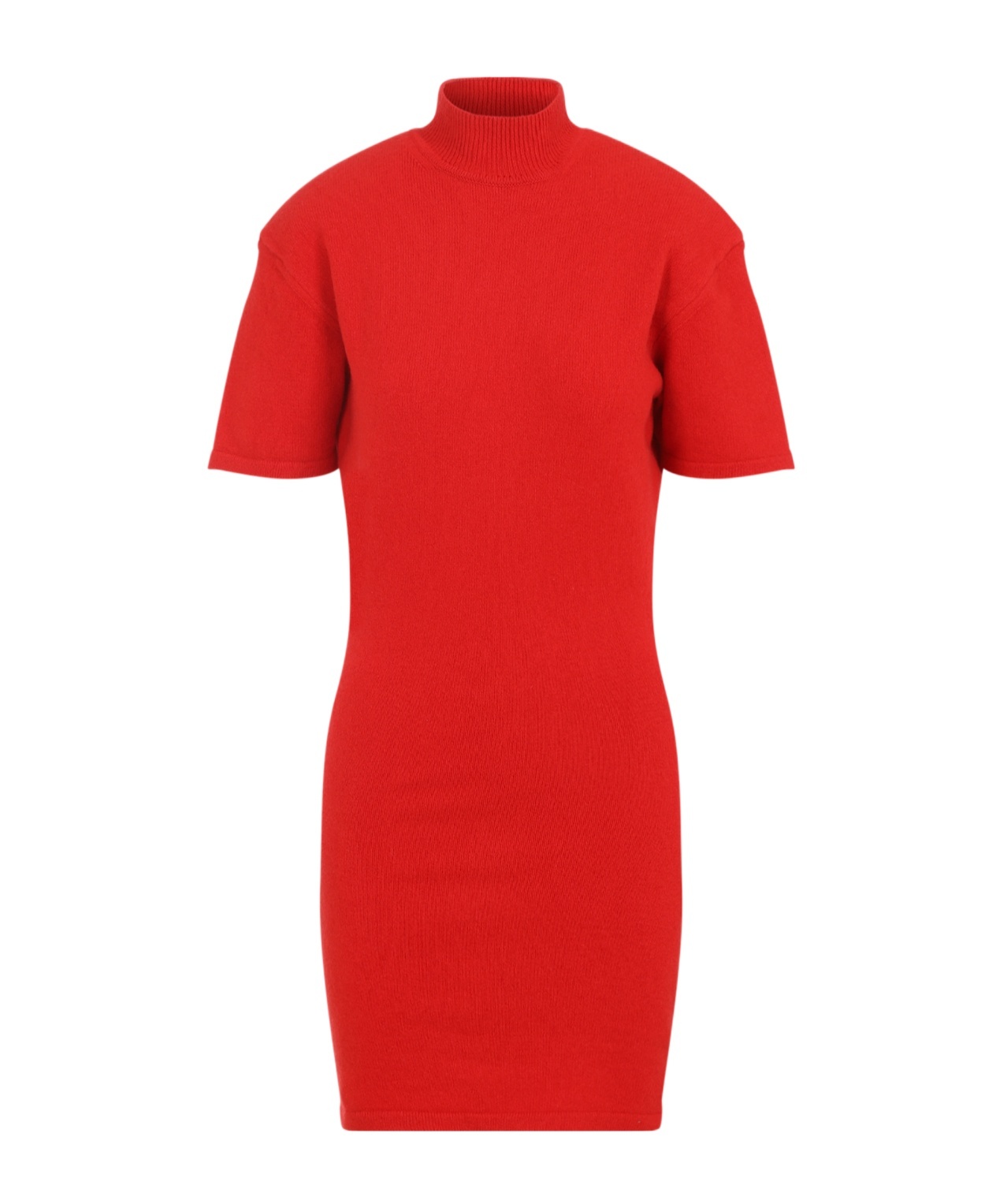 Jacquemus Womens Red La Robe Maille High-neck Wool Mini Dress In Red
