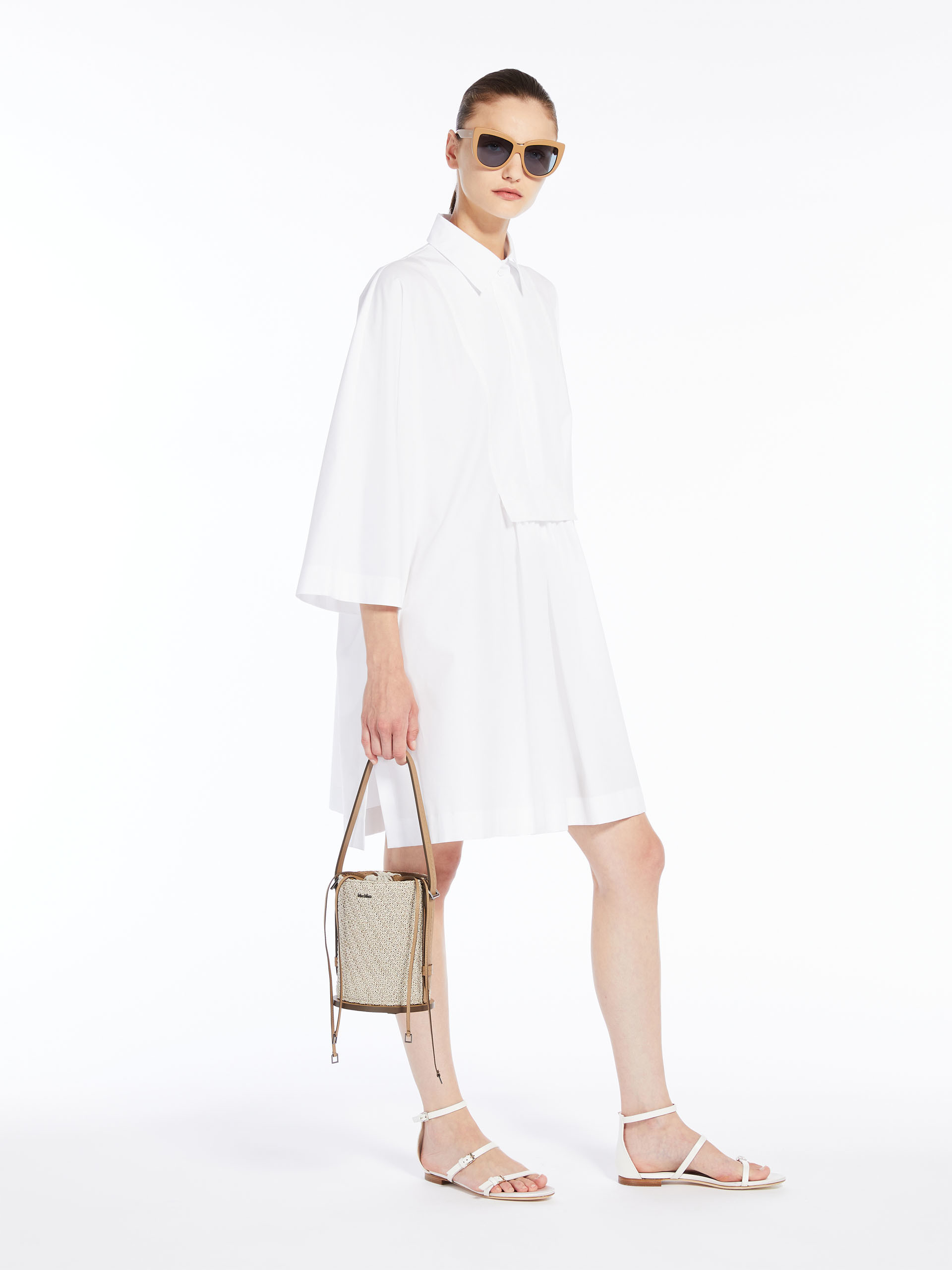 Max Mara Lapel Shirt Dress In White