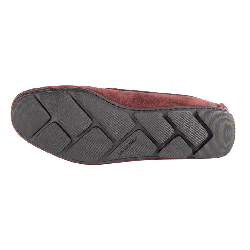 Giorgio Armani Logo Tassel Business Casual Shoes In Red