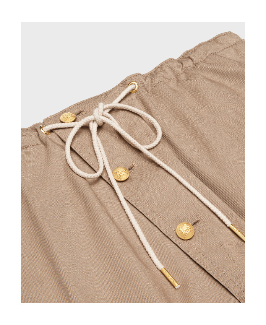 Celine Technology Cotton Work Shorts In Light Brown