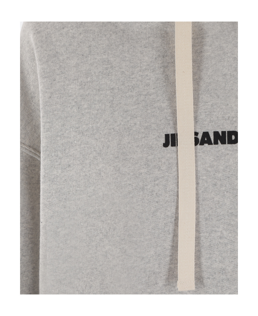 Jil Sander Logo-print Drawstring Hoodie In White