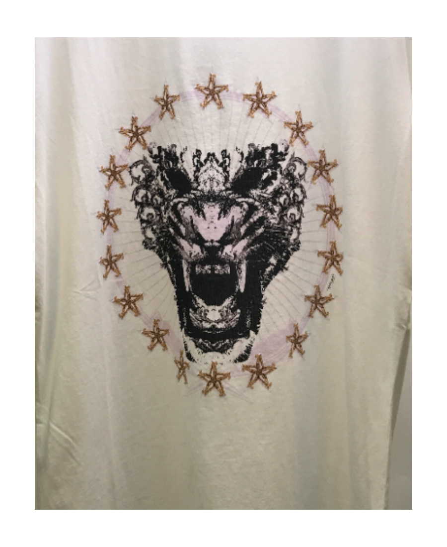 Just Cavalli Printed Round-necked T-shirt In Nude