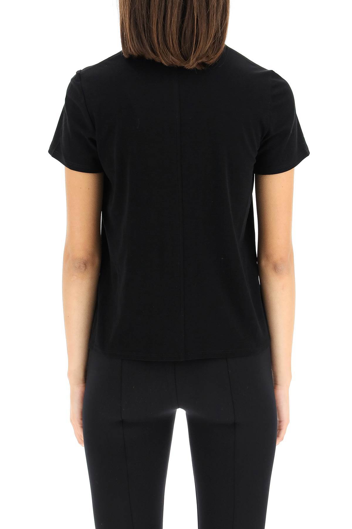 The Row Calibi Silk Blend Crew Neck T-shirt In Black