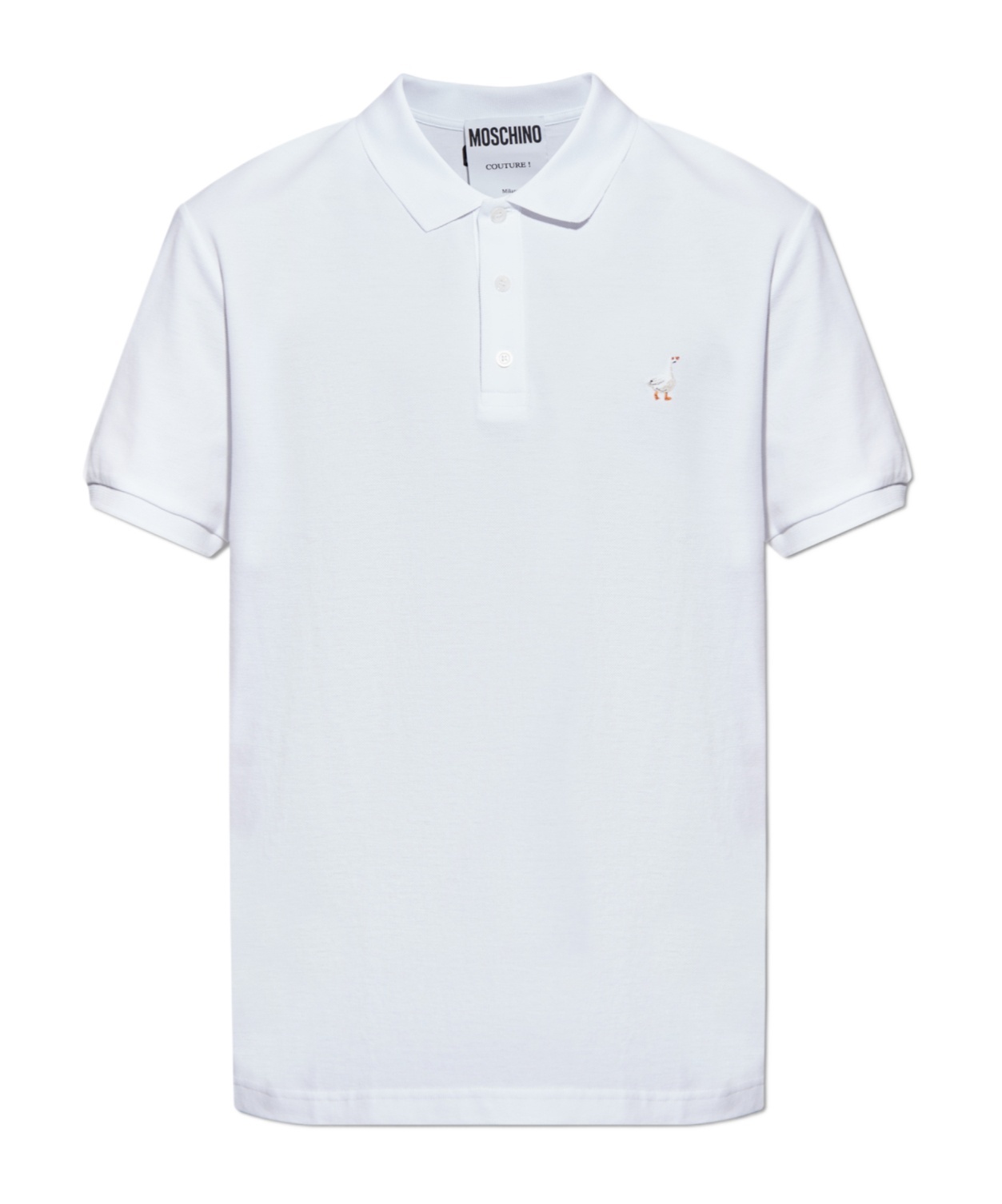 Moschino Short-sleeved Polo Shirt In White