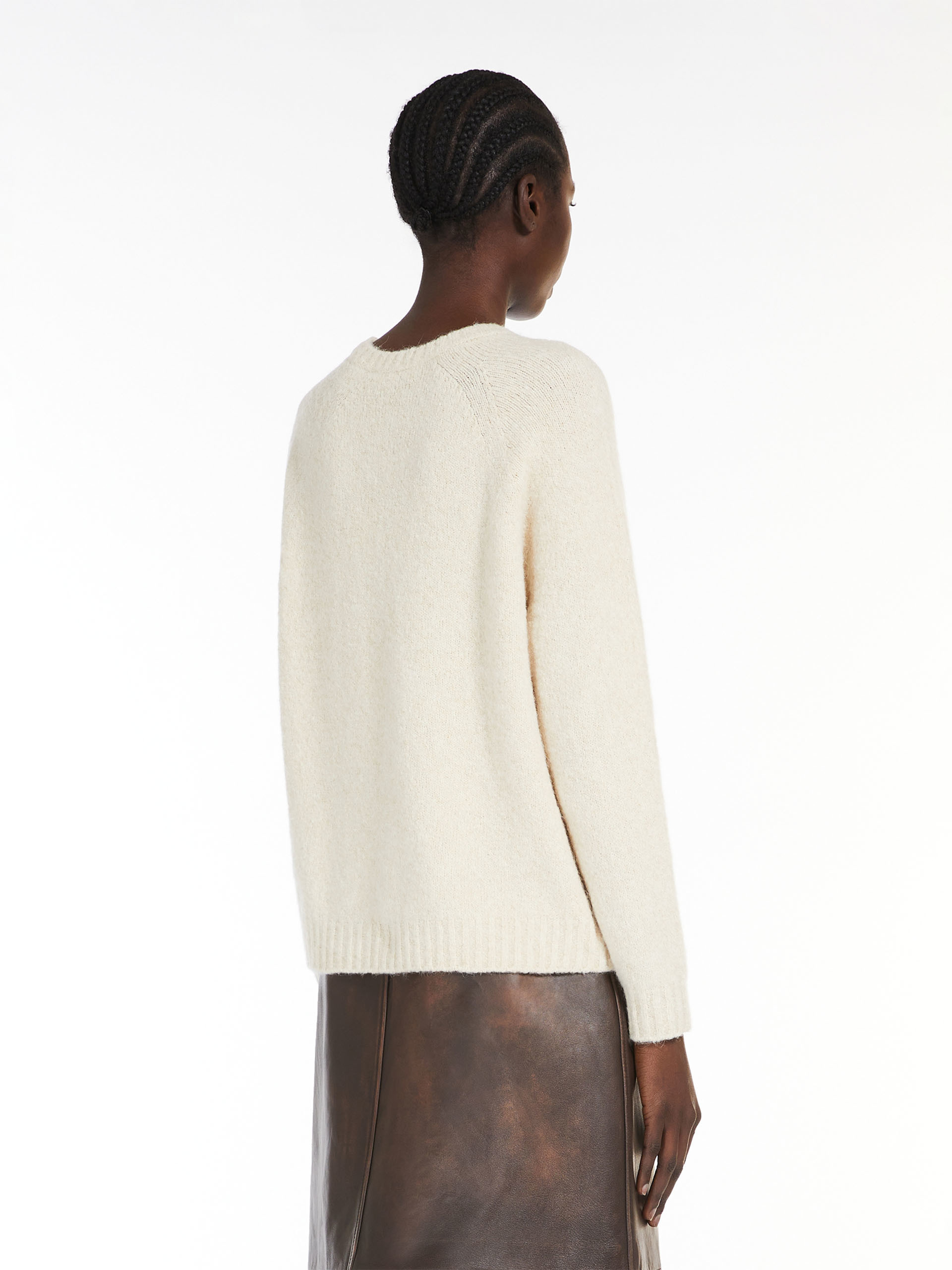 Weekend Max Mara Ghiacci Raglan-sleeve Sweater In White