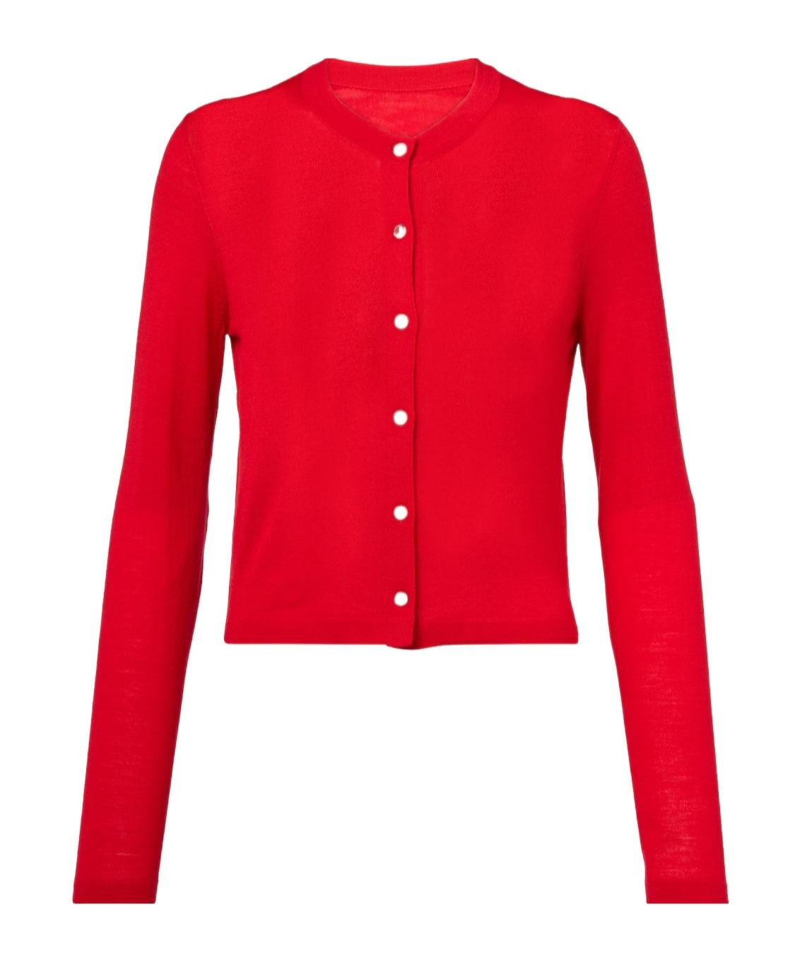 Khaite Brieta Wool-blend Cardigan In Red