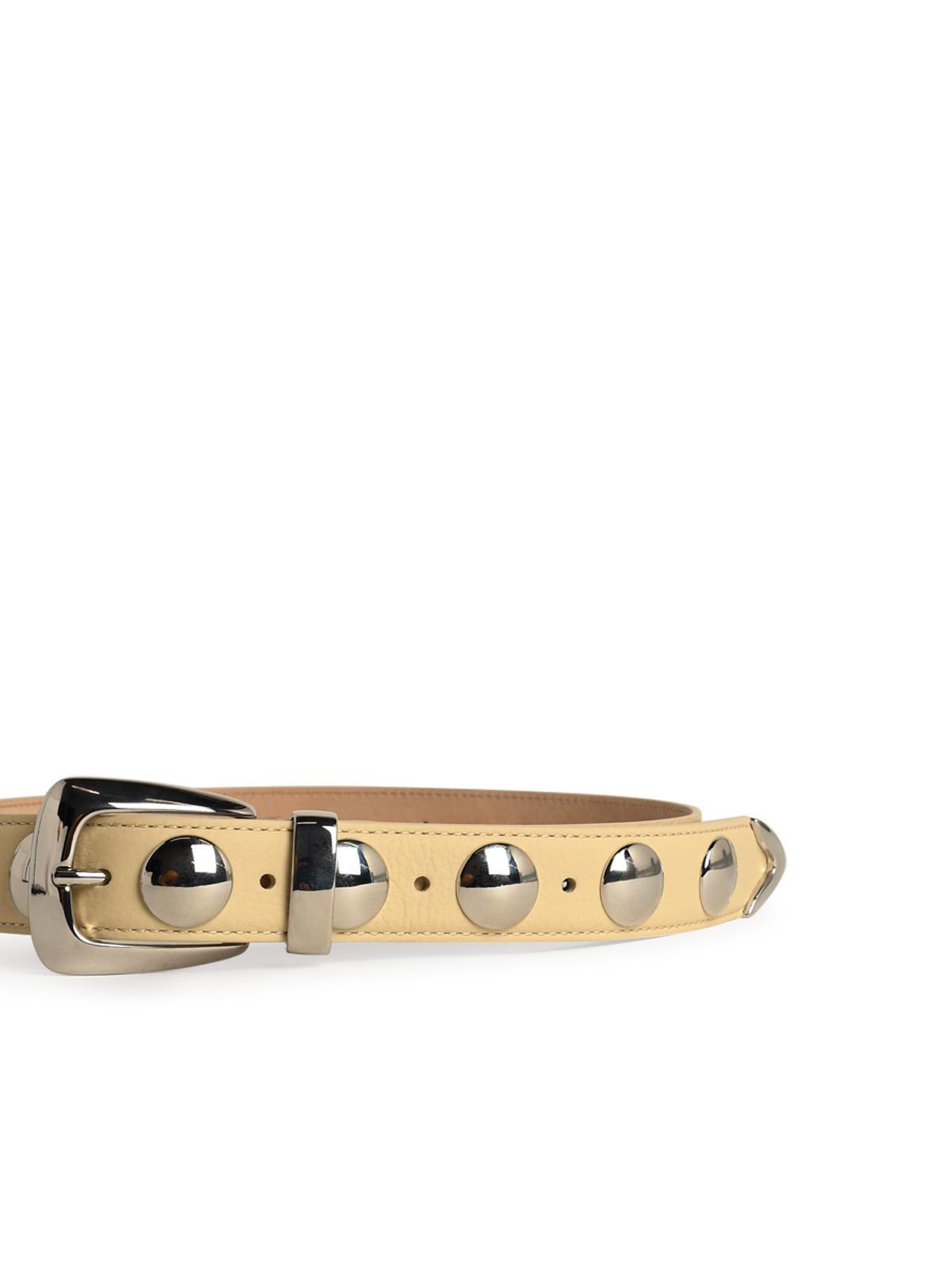 Khaite Benny Embellished Buckled Belt In Nude