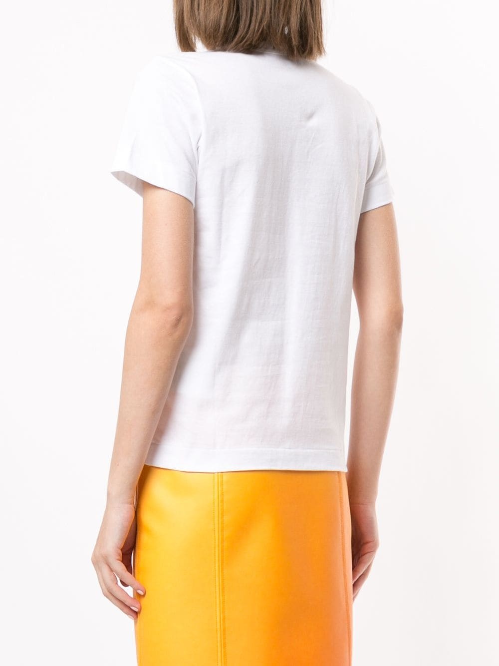 Comme Des Garçons Play Logo-patch Printed T-shirt In White