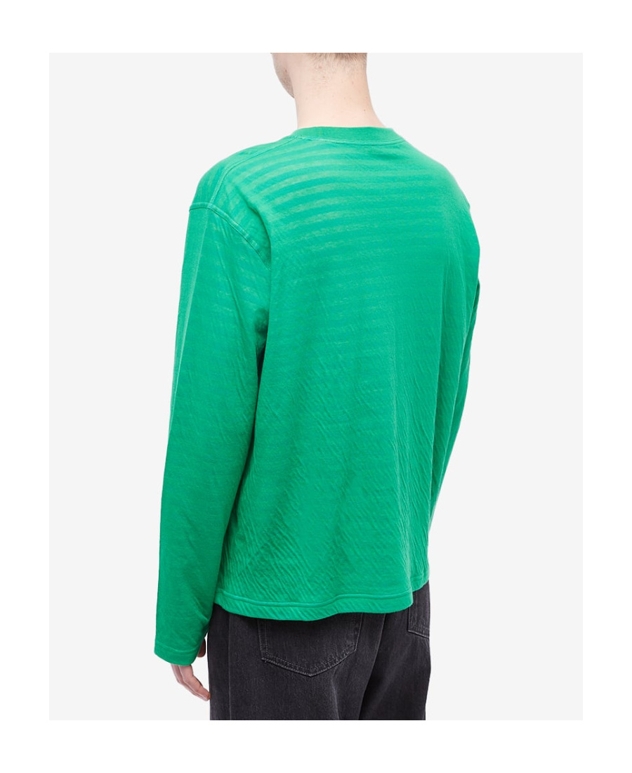 Sunnei Long-sleeved Striped T-shirt In Green