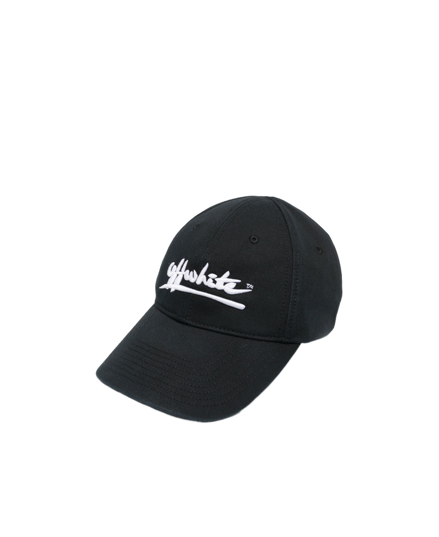 Off-white Embroidered-logo Detail Baseball Cap In Black