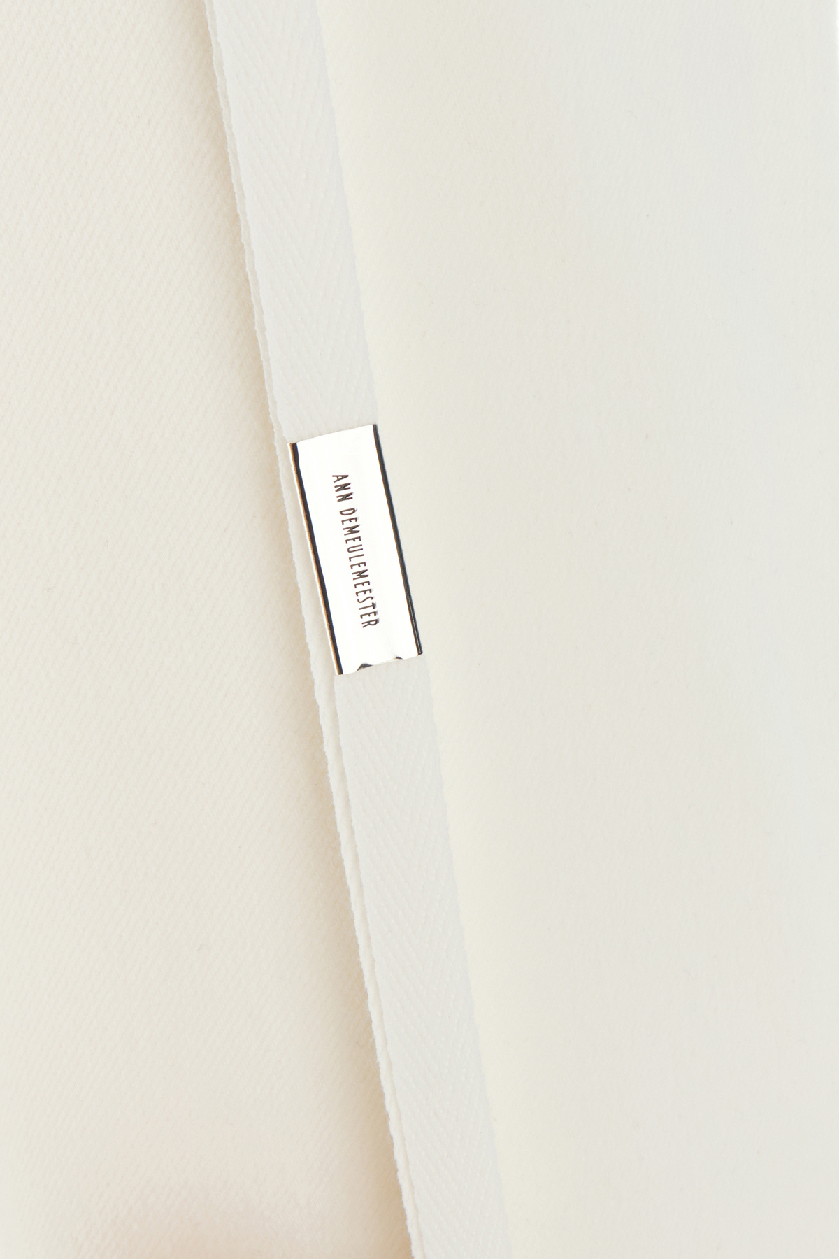 Ann Demeulemeester Denim Trousers With Detachable Fabric Insert In White