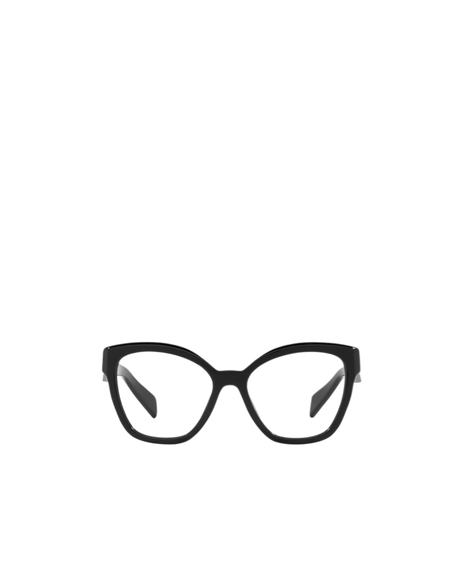 Prada Logo-engraved Cat-eye Glasses In Black
