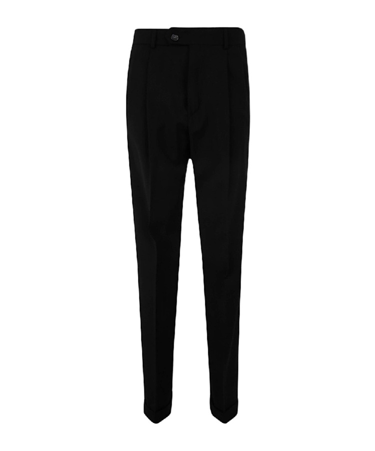 Sportmax Pants In Virgin Wool Blend In Black
