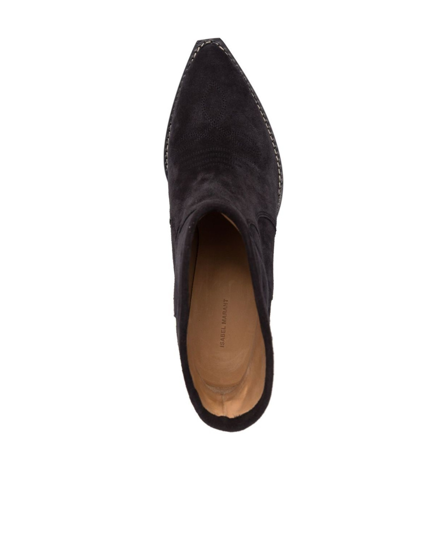 Isabel Marant Darizo Suede Western Booties In Black