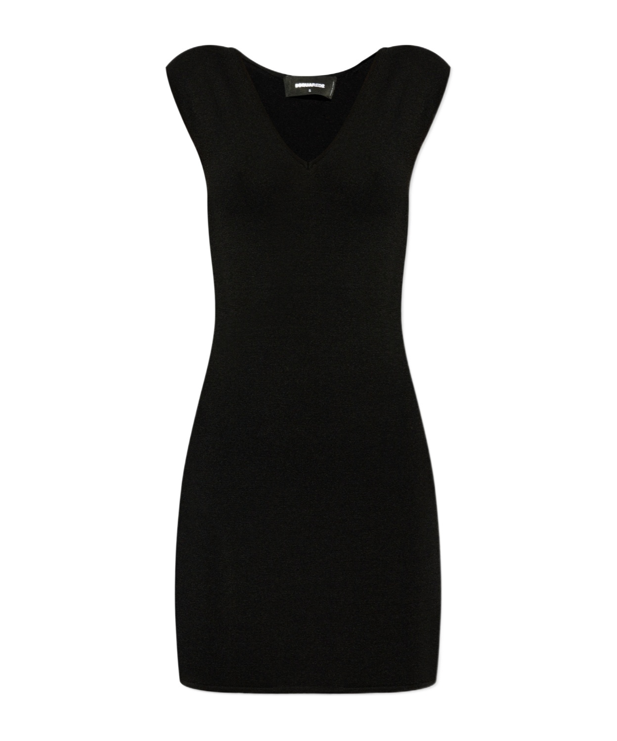 Dsquared2 Logo-plaque Mini Dress In Black