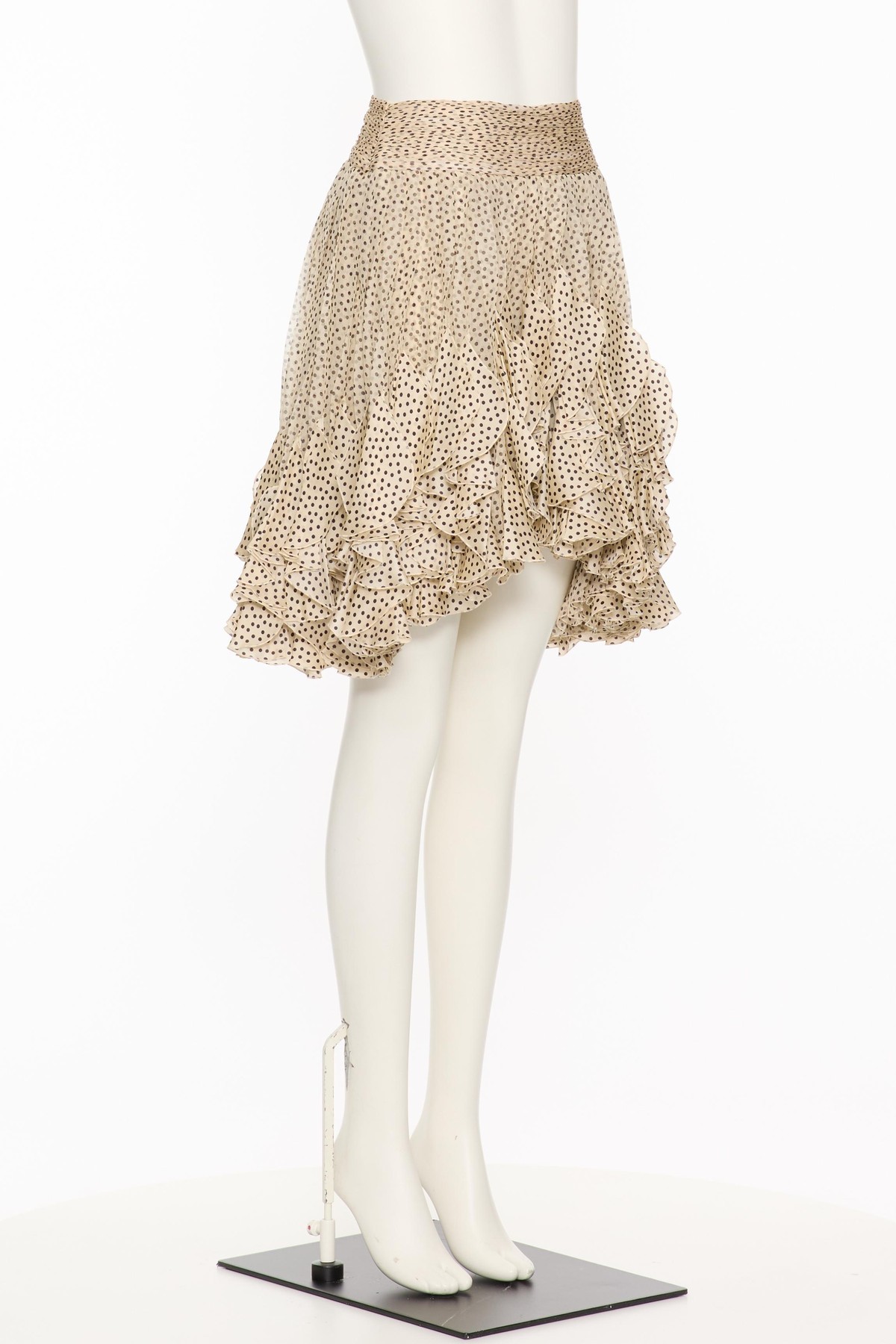 Valentino Asymmetrical Tailored Skirt In Birch/black