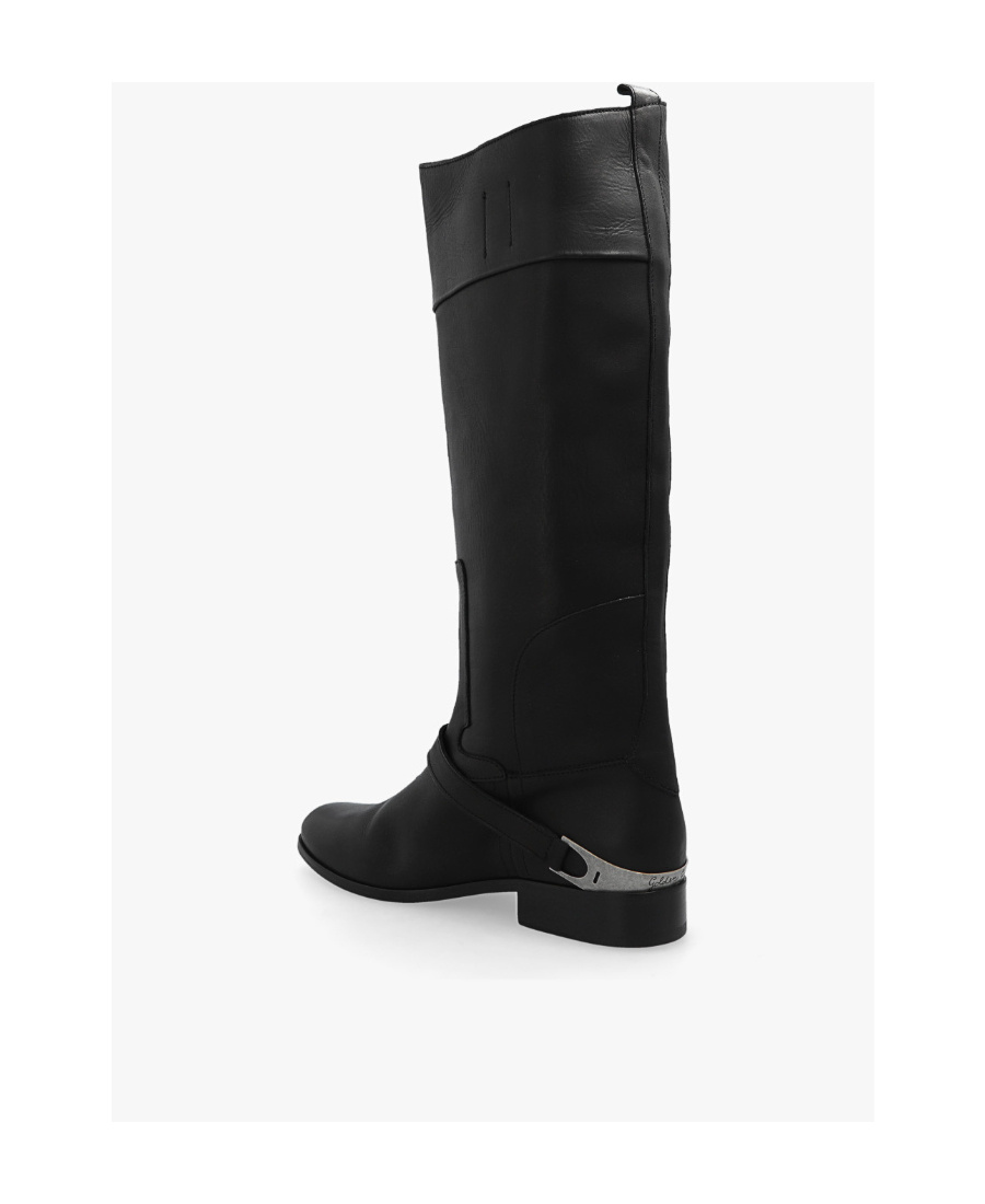 Golden Goose Charlie Leather Boots In Black