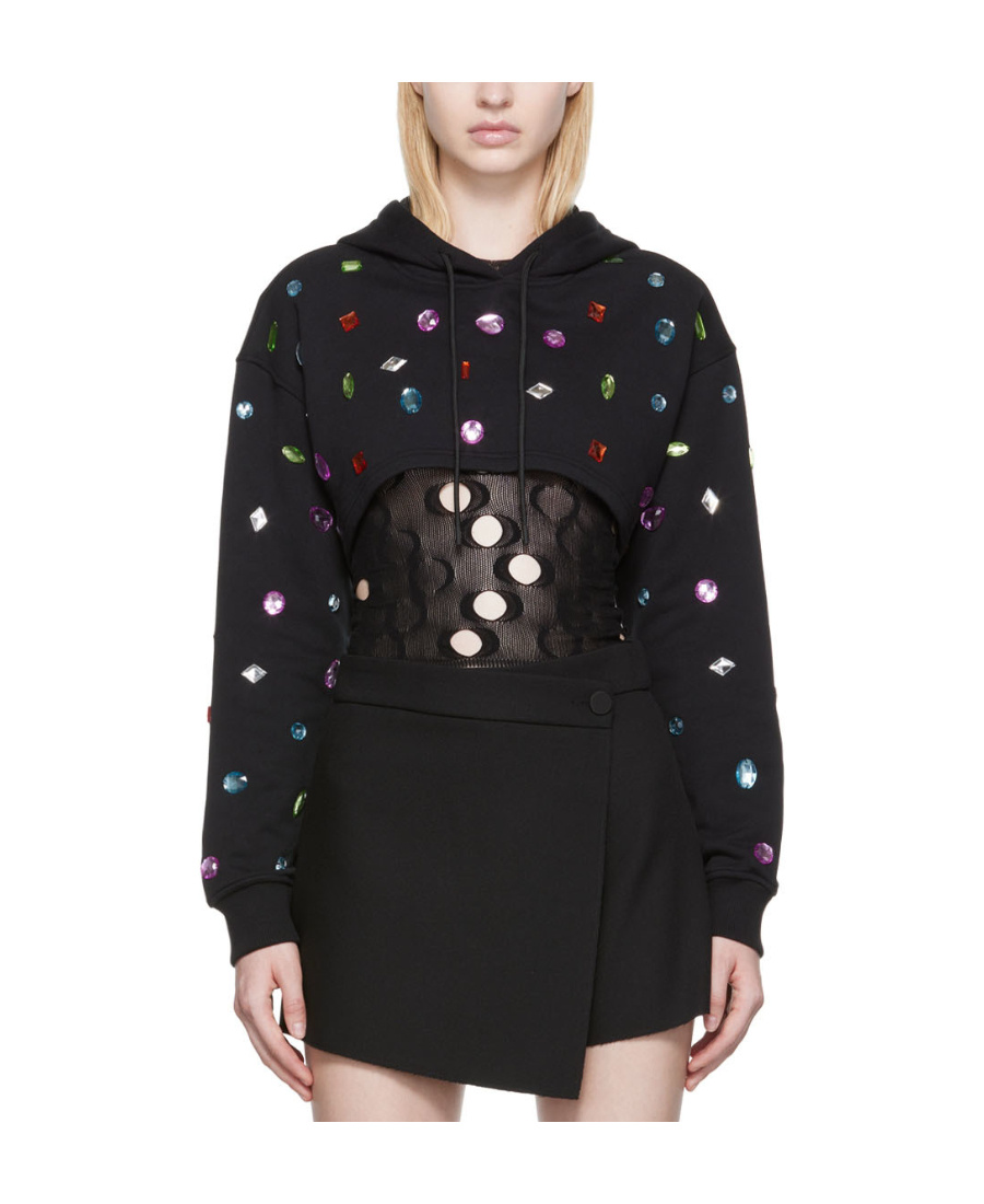 Msgm Black Polyester Skort In Black