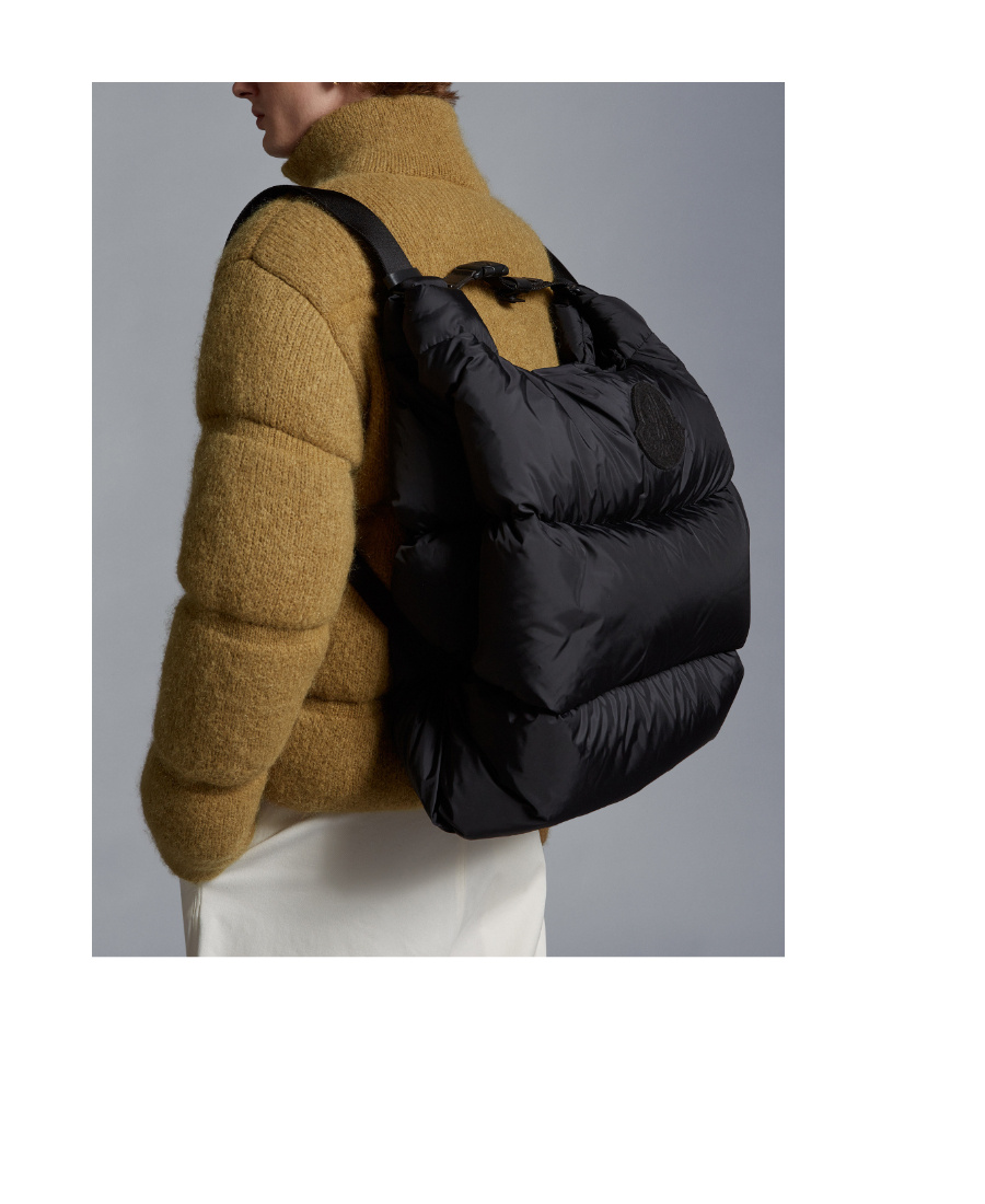 Moncler Legere Logo-patch Padded Backpack In Black