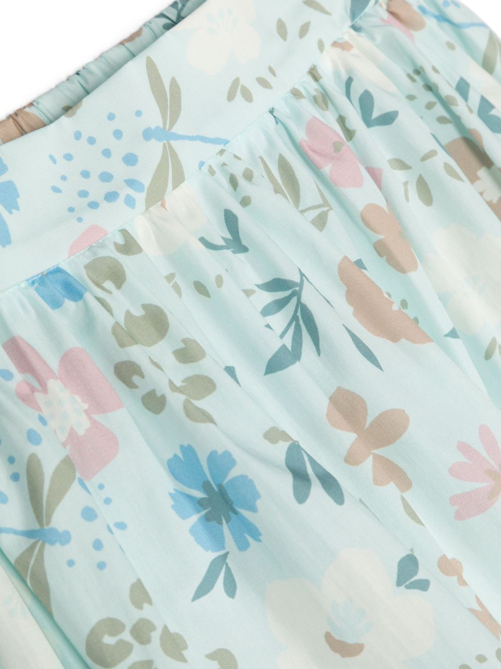 Il Gufo Floral Skirt Set In White
