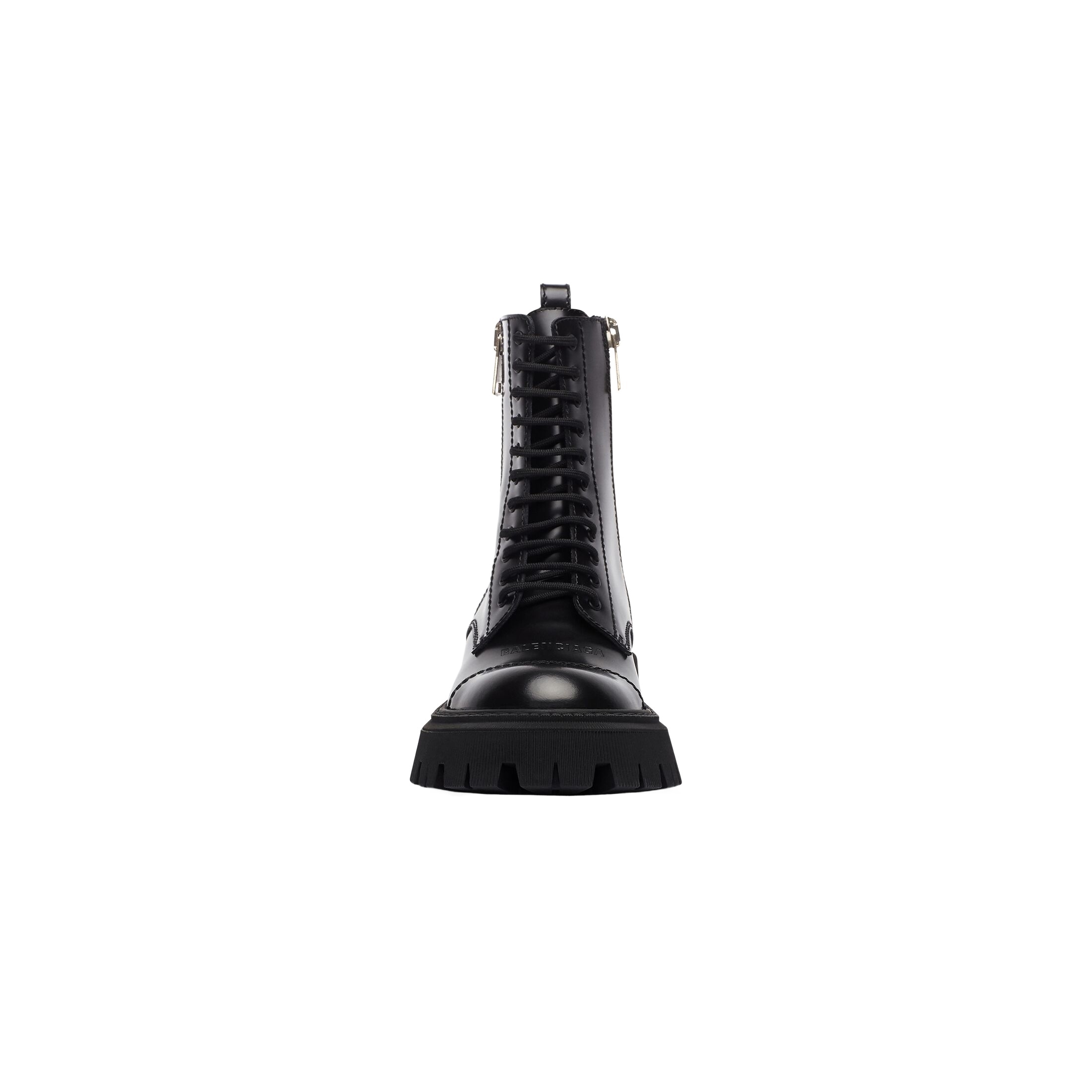 Balenciaga Tractor 20mm Lace-up Boots In Black