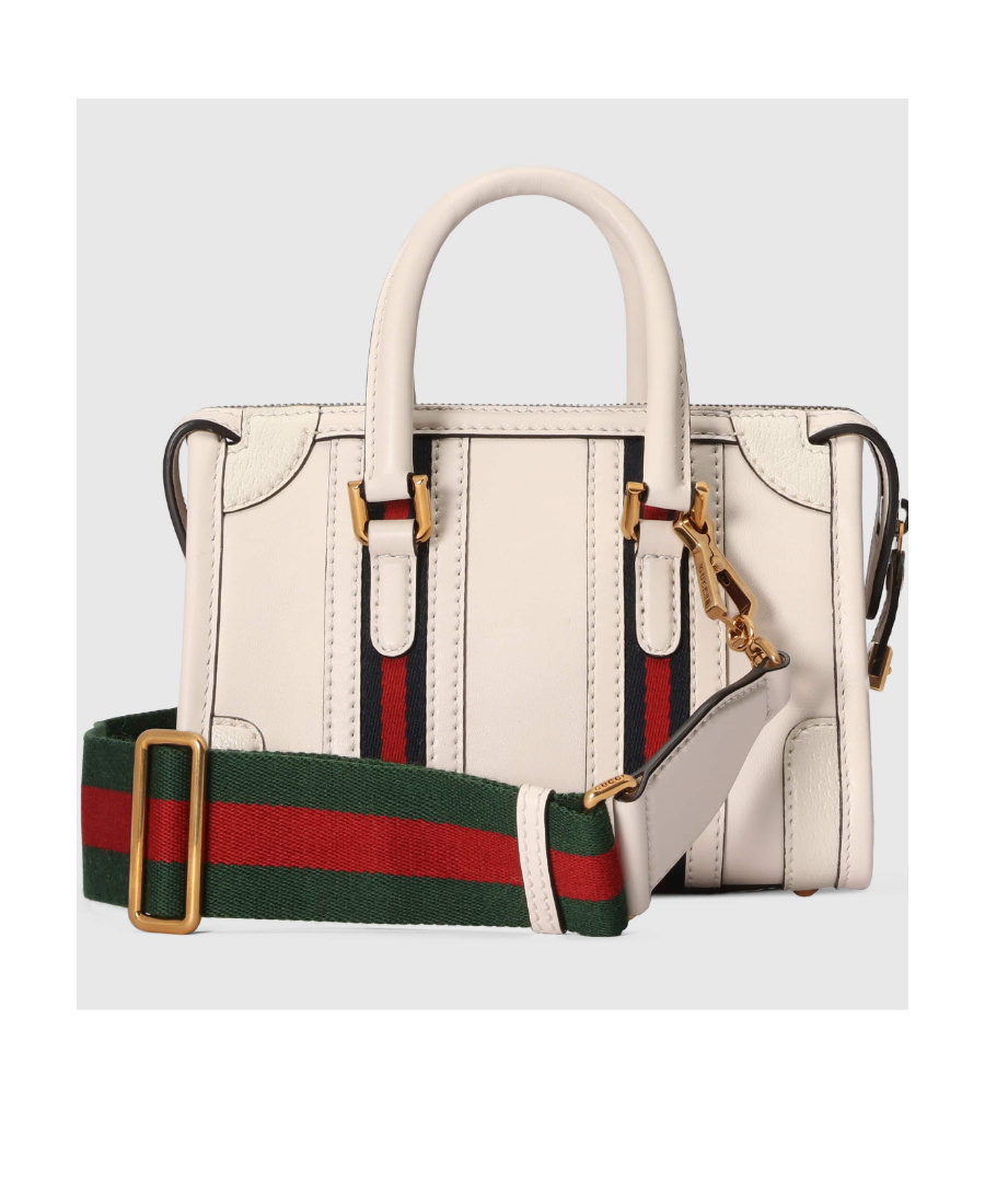 Gucci Mini Double G Top-handle Bag In White
