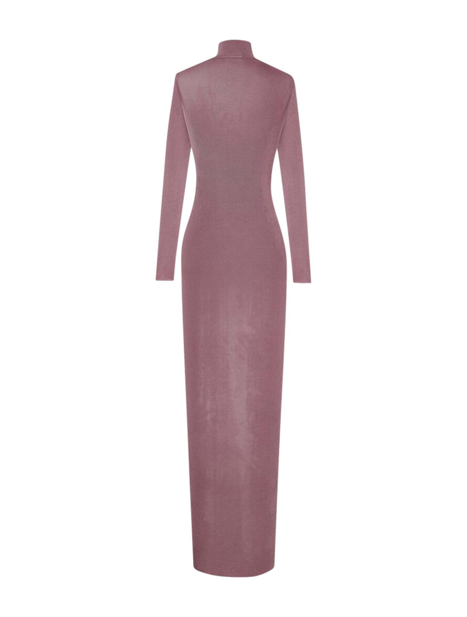 Saint Laurent Long Dress In Tight-fitting And Semi-transparent Viscose In Multi