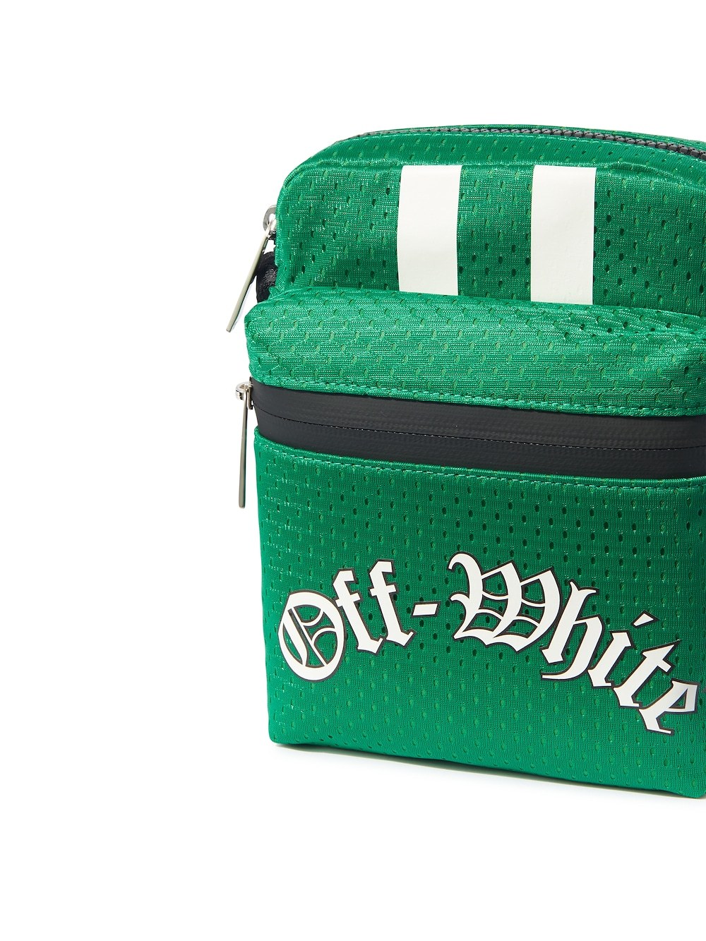 Off-white Outdoor Mesh Messenger Bag In Green