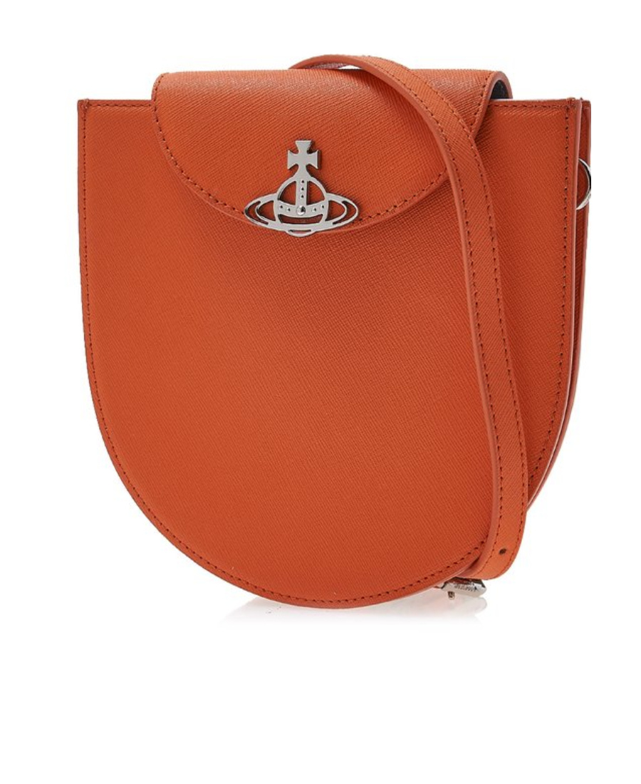 Vivienne Westwood Logo Shoulder Bag In Brown