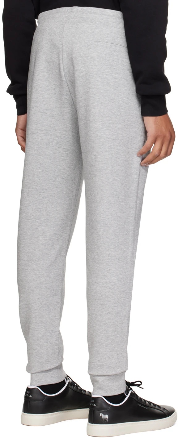 Ps By Paul Smith S By Paul Smith Mens Grey Melange Zebra Brand-embroidered Organic-cotton Jogging Bottoms Xl In Gray