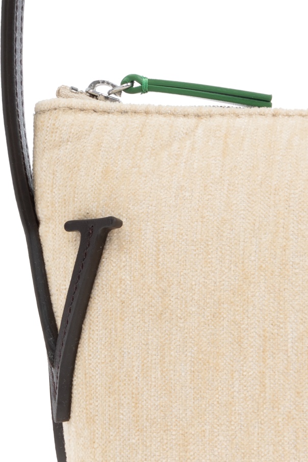 Jw Anderson Anchor Chenille Mini Top Handle Bag In Nude