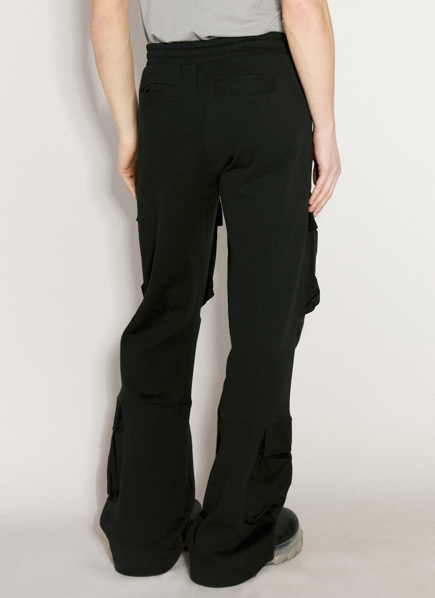 Entire Studios Black Cargo Sweatpants With Drawstring In Black