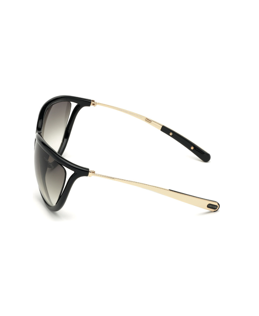 Tom Ford Black Gradient Sunglasses In Gray
