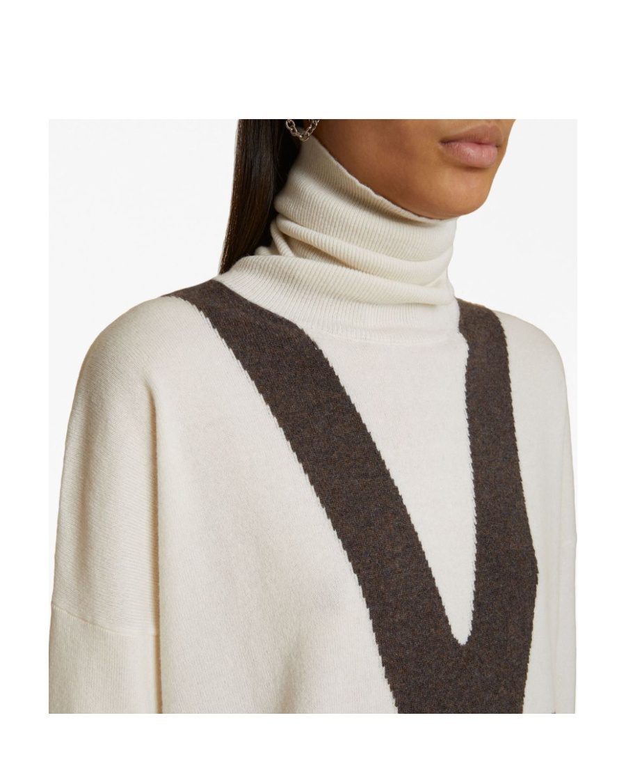 Khaite Esmal Jacquard-knit Cashmere Jumper In White