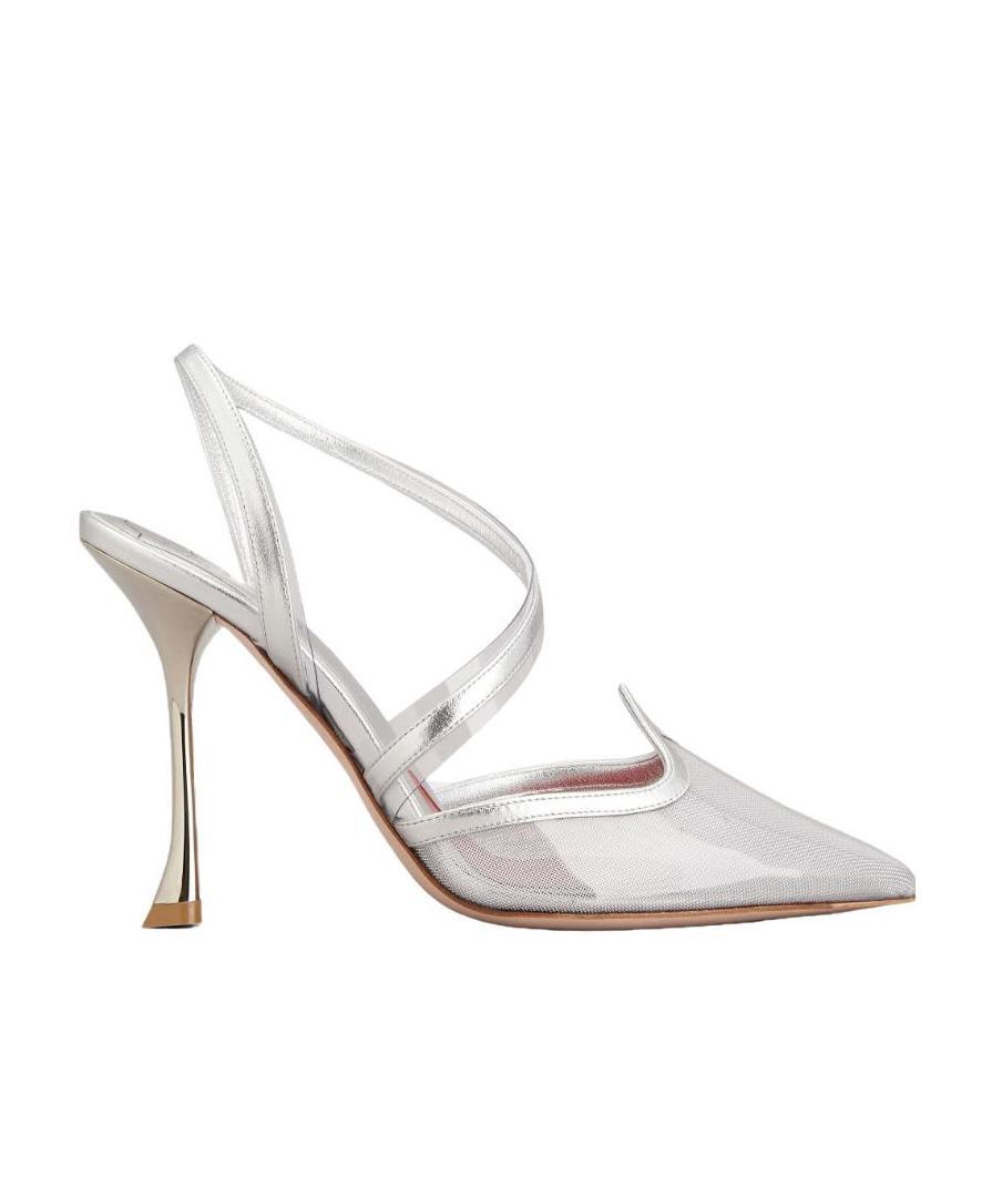 Roger Vivier 100mm Metallic-effect Pointed Pumps In White